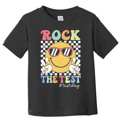 Test Day Rock The Test Motivational Teacher Testing Day  Toddler T-Shirt