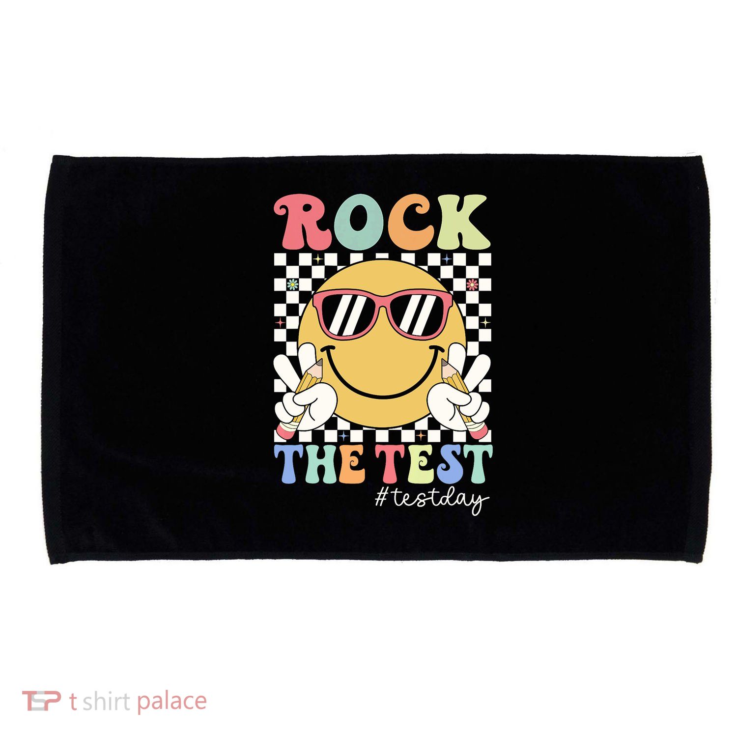 Test Day Rock The Test Motivational Teacher Testing Day  Microfiber Hand Towel