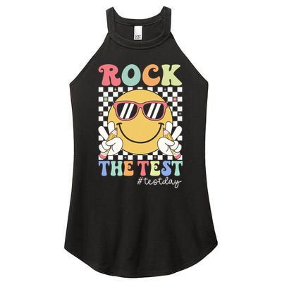 Test Day Rock The Test Motivational Teacher Testing Day  Women's Perfect Tri Rocker Tank