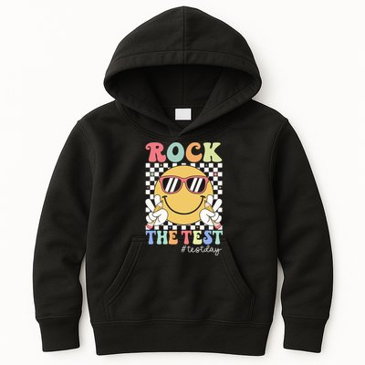 Test Day Rock The Test Motivational Teacher Testing Day  Kids Hoodie