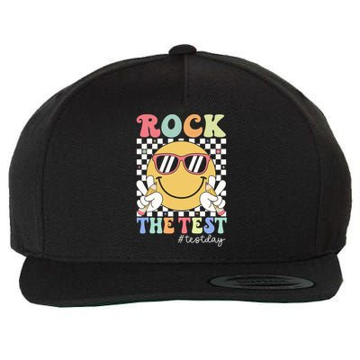 Test Day Rock The Test Motivational Teacher Testing Day  Wool Snapback Cap