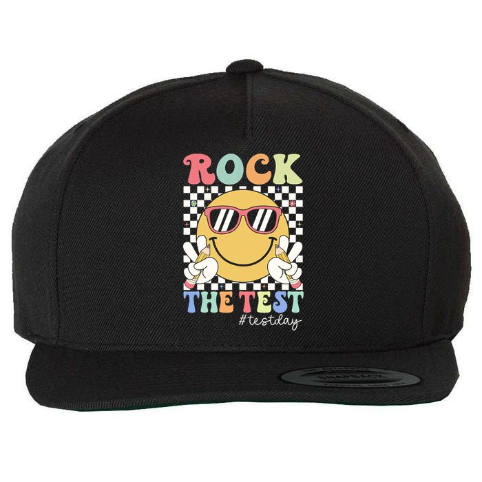 Test Day Rock The Test Motivational Teacher Testing Day  Wool Snapback Cap