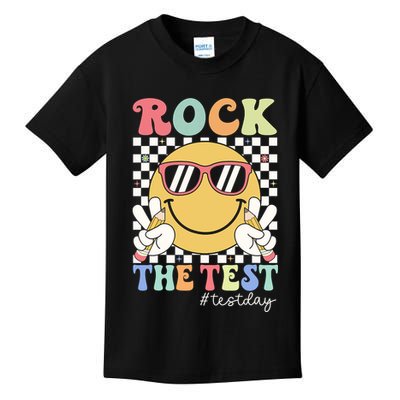 Test Day Rock The Test Motivational Teacher Testing Day  Kids T-Shirt