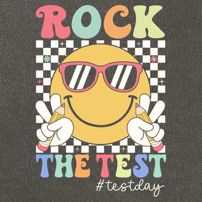 Test Day Rock The Test Motivational Teacher Testing Day  Cotton Canvas Backpack