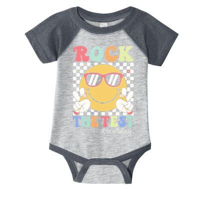 Test Day Rock The Test Motivational Teacher Testing Day  Infant Baby Jersey Bodysuit