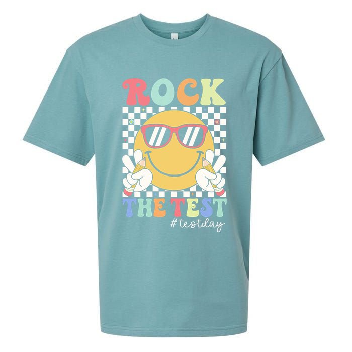 Test Day Rock The Test Motivational Teacher Testing Day  Sueded Cloud Jersey T-Shirt