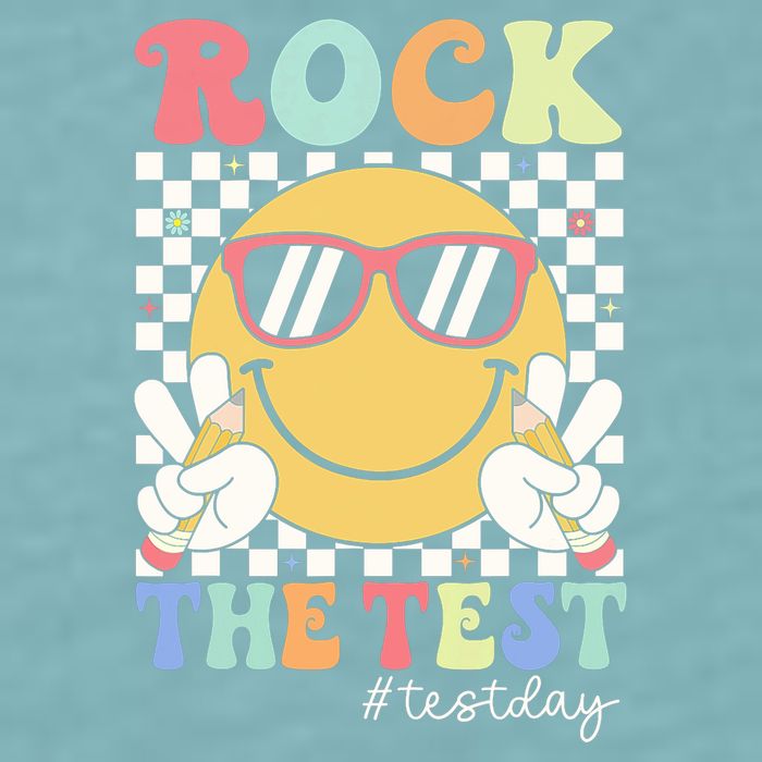 Test Day Rock The Test Motivational Teacher Testing Day  Sueded Cloud Jersey T-Shirt