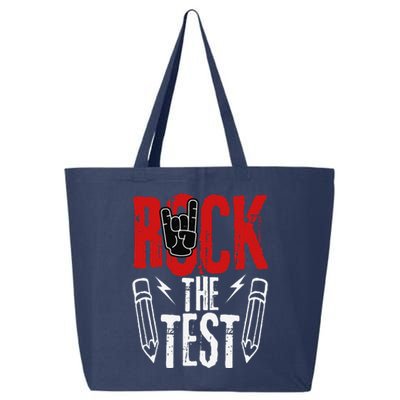 Test Day Rock The Funny Metal Teacher Student Testing Exam 25L Jumbo Tote