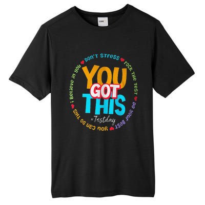 Test Day Rock The Test Teacher Te Day You Got This Tall Fusion ChromaSoft Performance T-Shirt