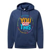 Test Day Rock The Test Teacher Te Day You Got This Performance Fleece Hoodie