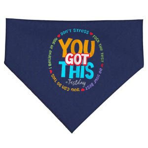 Test Day Rock The Test Teacher Te Day You Got This USA-Made Doggie Bandana