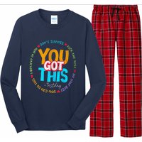 Test Day Rock The Test Teacher Te Day You Got This Long Sleeve Pajama Set