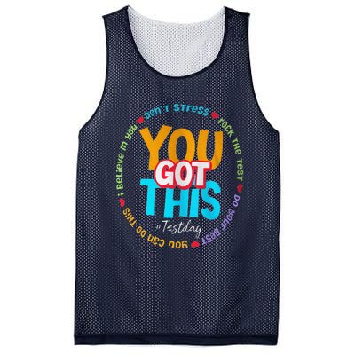 Test Day Rock The Test Teacher Te Day You Got This Mesh Reversible Basketball Jersey Tank