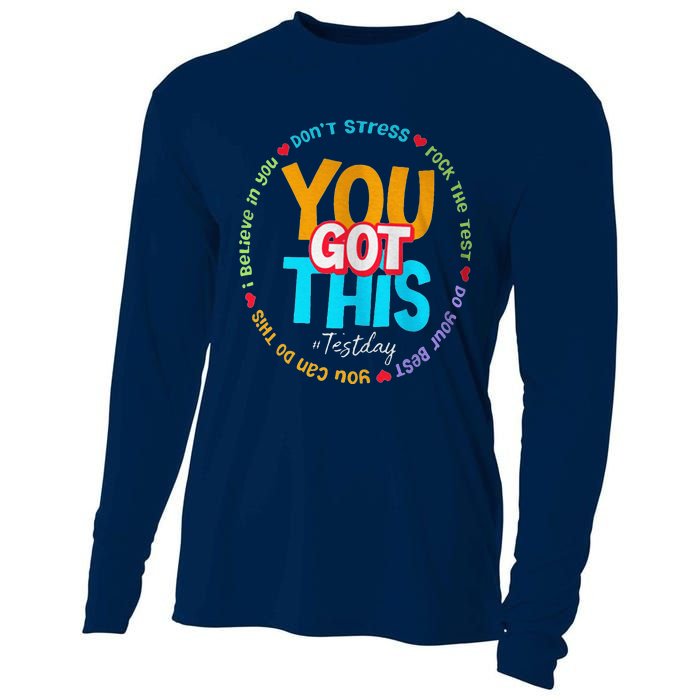 Test Day Rock The Test Teacher Te Day You Got This Cooling Performance Long Sleeve Crew