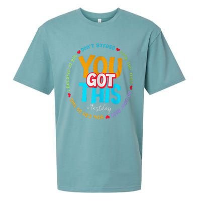 Test Day Rock The Test Teacher Te Day You Got This Sueded Cloud Jersey T-Shirt