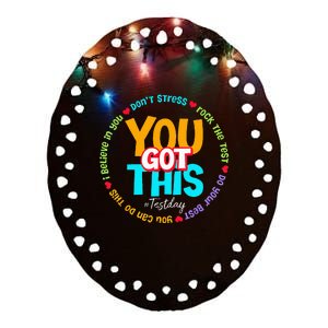 Test Day Rock The Test Teacher Testing Day You Got This Ceramic Oval Ornament