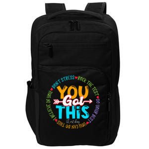 Test Day Rock The Test Teacher Testing Day You Got This Impact Tech Backpack