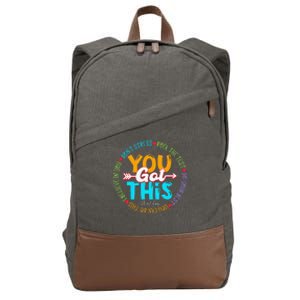 Test Day Rock The Test Teacher Testing Day You Got This Cotton Canvas Backpack