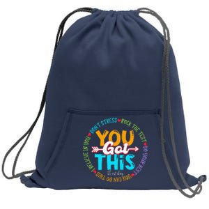 Test Day Rock The Test Teacher Testing Day You Got This Sweatshirt Cinch Pack Bag