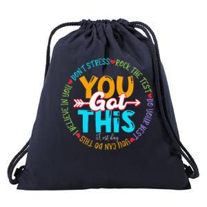 Test Day Rock The Test Teacher Testing Day You Got This Drawstring Bag