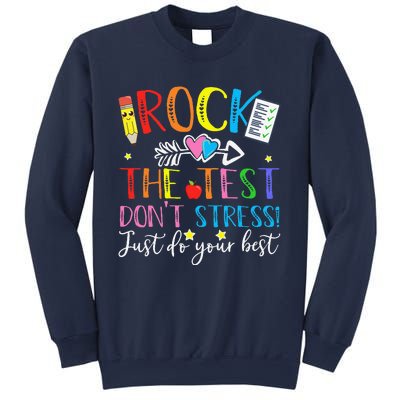 Test Day Rock The Test Teacher Testing Day Sweatshirt