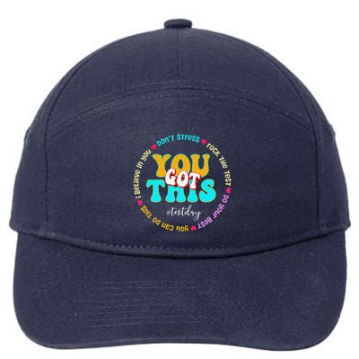 Test Day Rock The Test Teacher Testing Day You Got This 7-Panel Snapback Hat