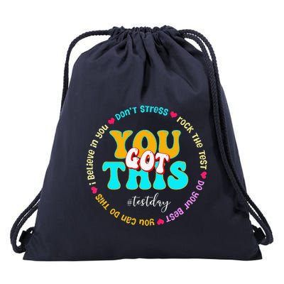 Test Day Rock The Test Teacher Testing Day You Got This Drawstring Bag