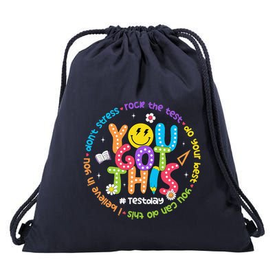 Test Day Rock The Test Teacher Testing Day You Got This Drawstring Bag