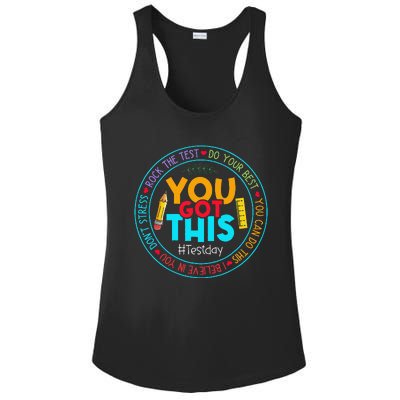 Test Day Rock The Test Teacher Testing Day You Got This Ladies PosiCharge Competitor Racerback Tank