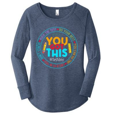 Test Day Rock The Test Teacher Testing Day You Got This Women's Perfect Tri Tunic Long Sleeve Shirt