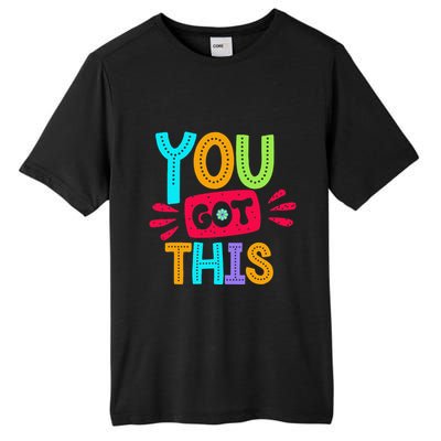 Test Day Rock The Test Teacher Testing Day You Got This Tall Fusion ChromaSoft Performance T-Shirt