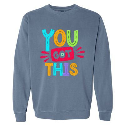 Test Day Rock The Test Teacher Testing Day You Got This Garment-Dyed Sweatshirt