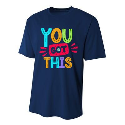 Test Day Rock The Test Teacher Testing Day You Got This Performance Sprint T-Shirt