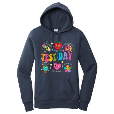 Test Day Rock The Test Testing Day Motivational Teacher Women's Pullover Hoodie