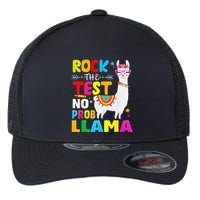 Testing Day Rock The Test Teaching No Prob Llama Teacher Flexfit Unipanel Trucker Cap