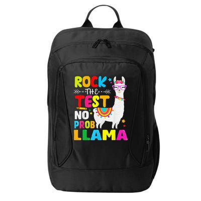 Testing Day Rock The Test Teaching No Prob Llama Teacher City Backpack