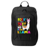 Testing Day Rock The Test Teaching No Prob Llama Teacher City Backpack