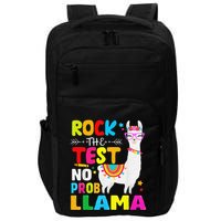 Testing Day Rock The Test Teaching No Prob Llama Teacher Impact Tech Backpack
