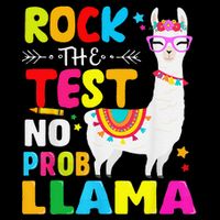 Testing Day Rock The Test Teaching No Prob Llama Teacher Backpack