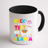 Testing Day Rock The Test Teaching No Prob Llama Teacher Mug