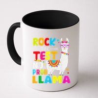 Testing Day Rock The Test Teaching No Prob Llama Teacher Mug