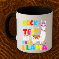 Testing Day Rock The Test Teaching No Prob Llama Teacher Mug