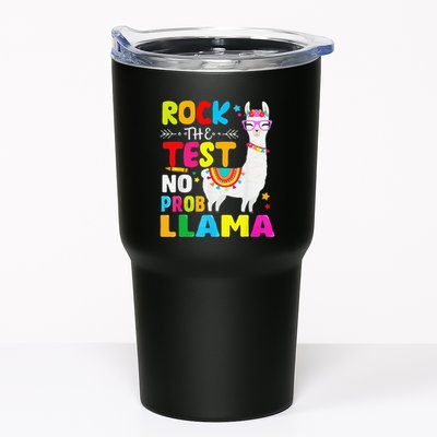 Testing Day Rock The Test Teaching No Prob Llama Teacher Tumbler