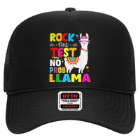 Testing Day Rock The Test Teaching No Prob Llama Teacher Trucker Hat