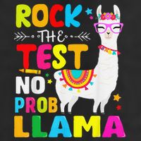 Testing Day Rock The Test Teaching No Prob Llama Teacher Trucker Hat