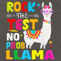 Testing Day Rock The Test Teaching No Prob Llama Teacher Cotton Canvas Backpack
