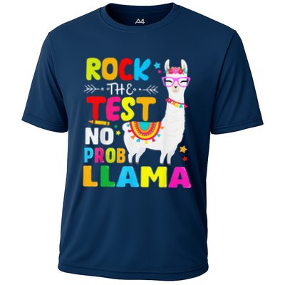 Testing Day Rock The Test Teaching No Prob Llama Teacher Performance Shirt