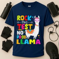 Testing Day Rock The Test Teaching No Prob Llama Teacher Performance Shirt