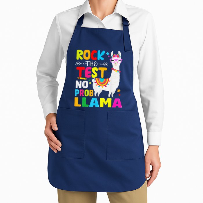 Testing Day Rock The Test Teaching No Prob Llama Teacher Apron