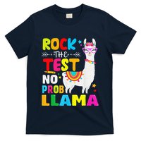 Testing Day Rock The Test Teaching No Prob Llama Teacher T-Shirt